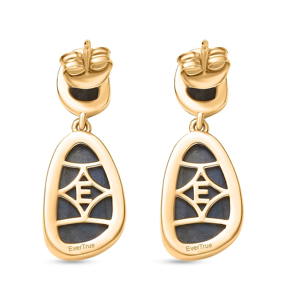 EverTrue Labradorite Dangling Earring in Yellow Gold Plated 10.41 Ct. 8261362 4