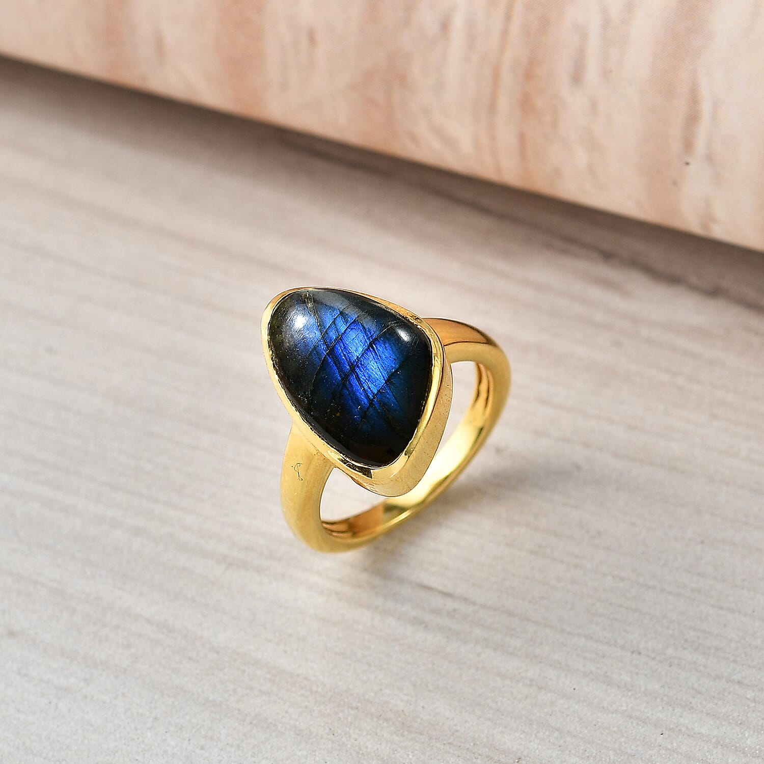EverTrue Labradorite Fancy Ring Pure Yellow Brass  7.072  Ct. 8479455 3