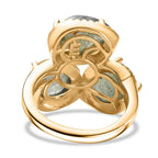 EverTrue Labradorite Ring in Yellow Gold Plated 7.37 Ct.