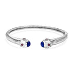 EverTrue Labradorite & Rhodolite Garnet Full Bangle (Size 7.5) 4.26 Ct.