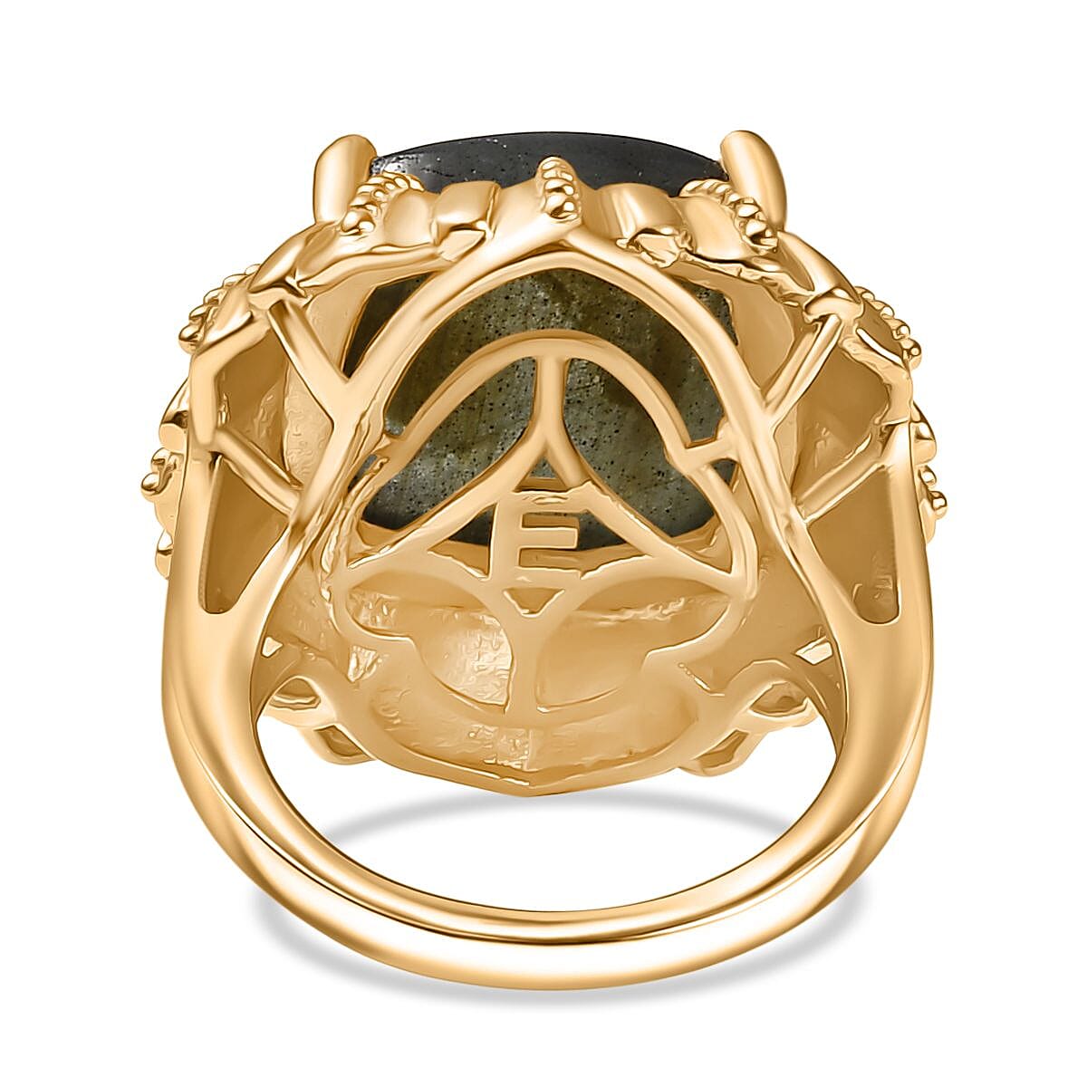 EverTrue Labradorite Solitaire Ring in Yellow Gold Plated 12.06 Ct. 8264694 5