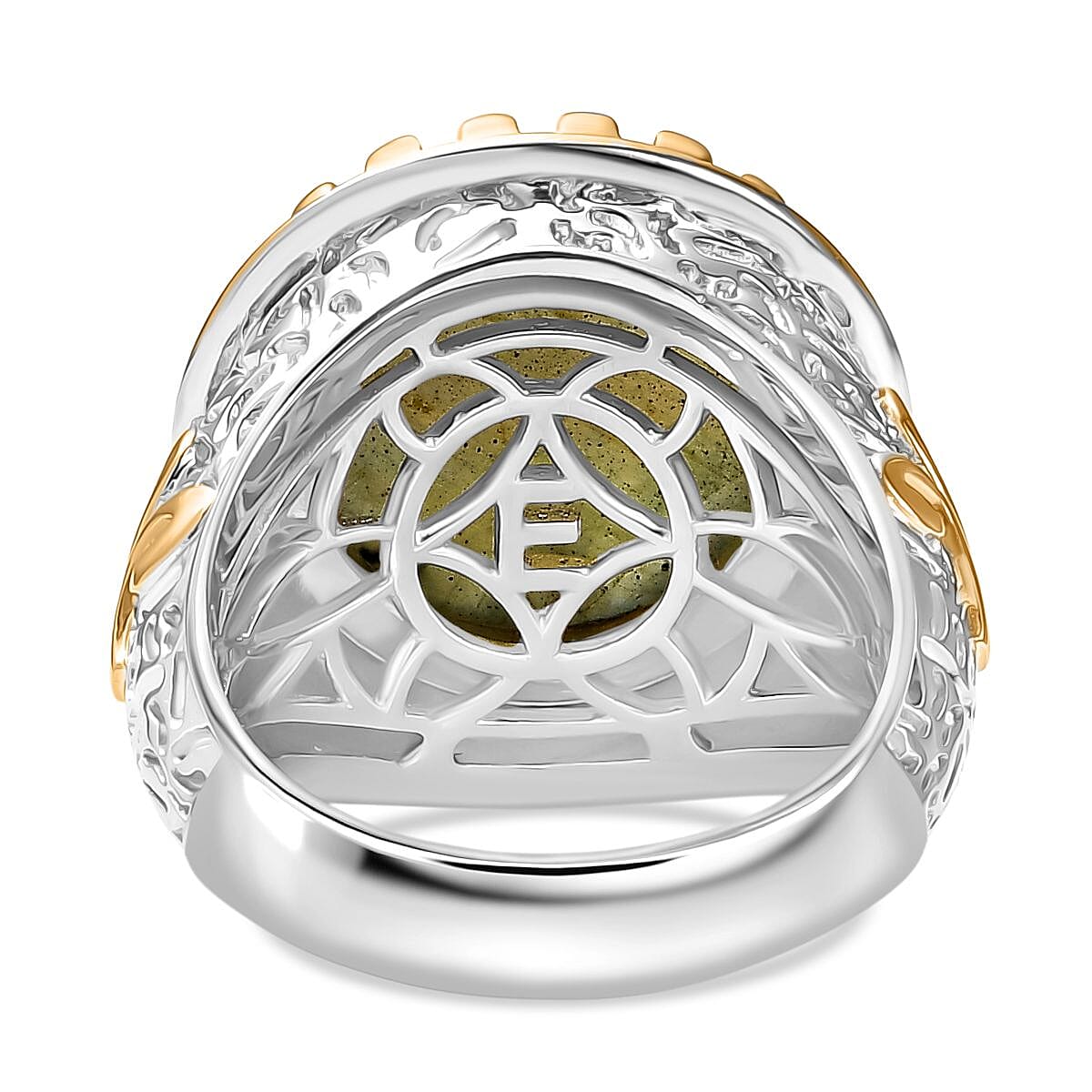 EverTrue Labradorite Solitaire Ring in Yellow Gold Plated 9.72 Ct. 8261270 5