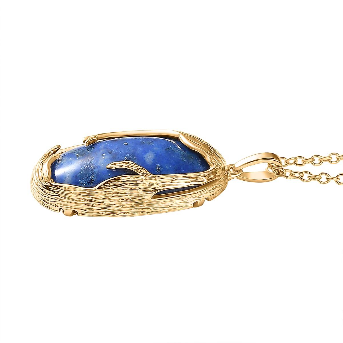 Lapis Lagoon Oval Cut Pendant with Chain (Size - 20) 21.13 Ct. 4429798 4