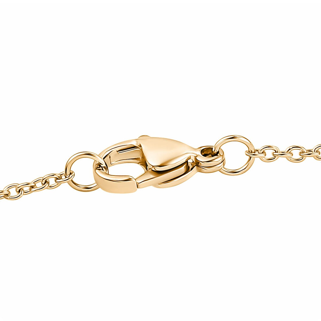 Lapis Lagoon Oval Disc Pendant with Chain (Size 20) in Yellow Gold Tone 3.43 Ct.