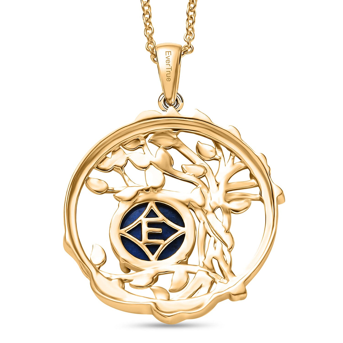 Lapis Lagoon Pendant with Chain (Size - 20) in Yellow Gold Tone 4.79 Ct. 4429796 5