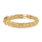 EverTrue Lapis Lazuli & Iolite Full Bangle in Yellow Gold Plated 5.22 Ct.