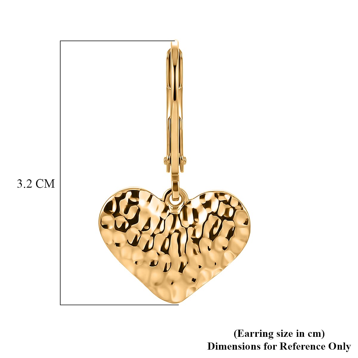 EverTrue Bronzella Collection - Heart Earring with Lever Back in 18K Gold Plating 8557017 6