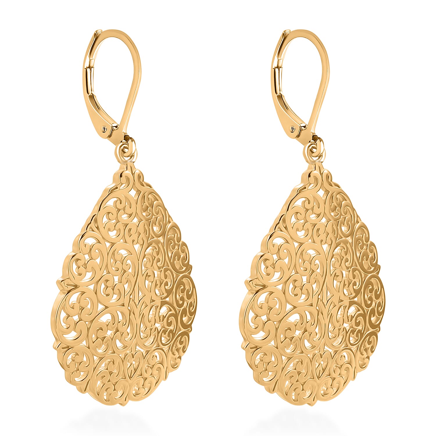 EverTrue Bronzella Collection - Filigree Earring with Lever Back in 18K Gold Plating 8563026 4