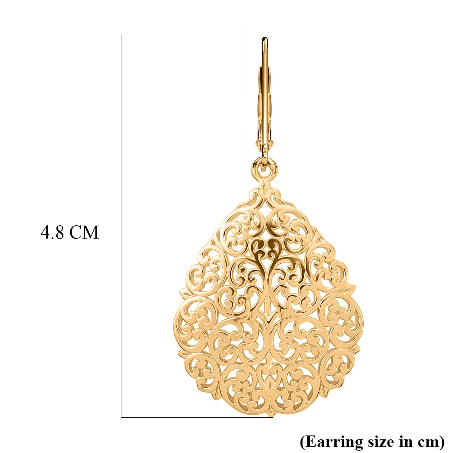 EverTrue Bronzella Collection - Filigree Earring with Lever Back in 18K Gold Plating 8563026 7