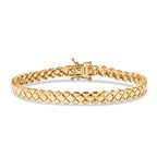 Bronzella Collection - EverTrue Fancy Linked Bracelet (Size - 7.5) in 18K Yellow Gold Plating