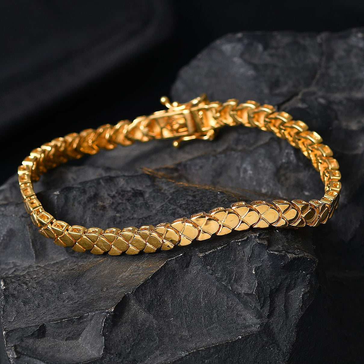 EverTrue Bronzella Collection - Fancy Linked Bracelet (Size - 7.5) in 18K Yellow Gold Plating 8486298 3