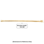 Bronzella Collection - EverTrue Fancy Linked Bracelet (Size - 7.5) in 18K Yellow Gold Plating