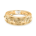 EverTrue Bronzella Collection - Elephant Band Ring in 18K Yellow Gold Plating