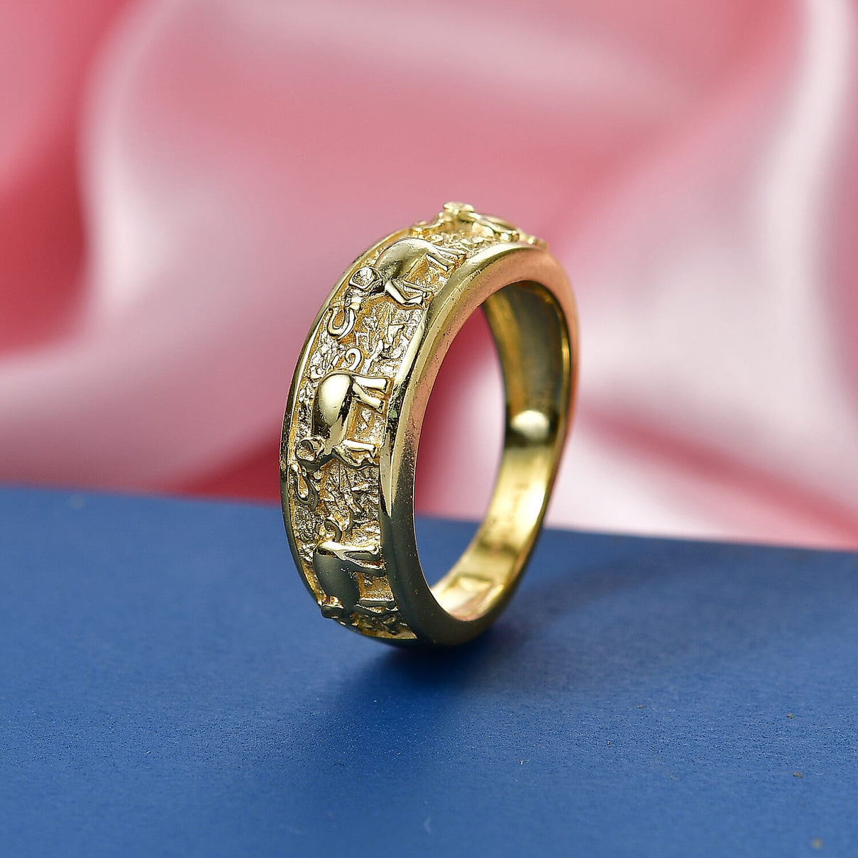 EverTrue Bronzella Collection - Elephant Band Ring in 18K Yellow Gold Plating 8486411 3