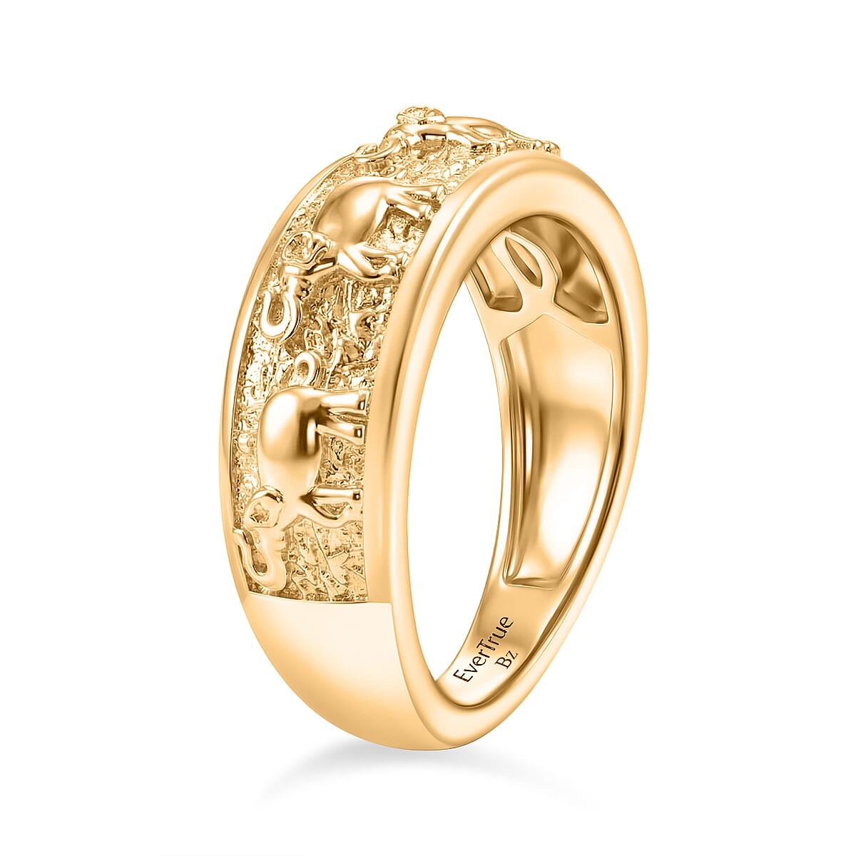 EverTrue Bronzella Collection - Elephant Band Ring in 18K Yellow Gold Plating 8486411 4