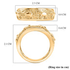 EverTrue Bronzella Collection - Elephant Band Ring in 18K Yellow Gold Plating