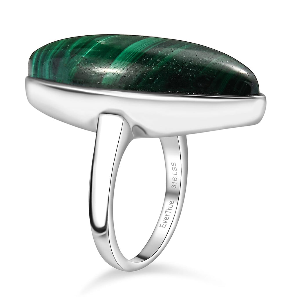 EverTrue Malachite Solitaire Ring 32.78 Ct.