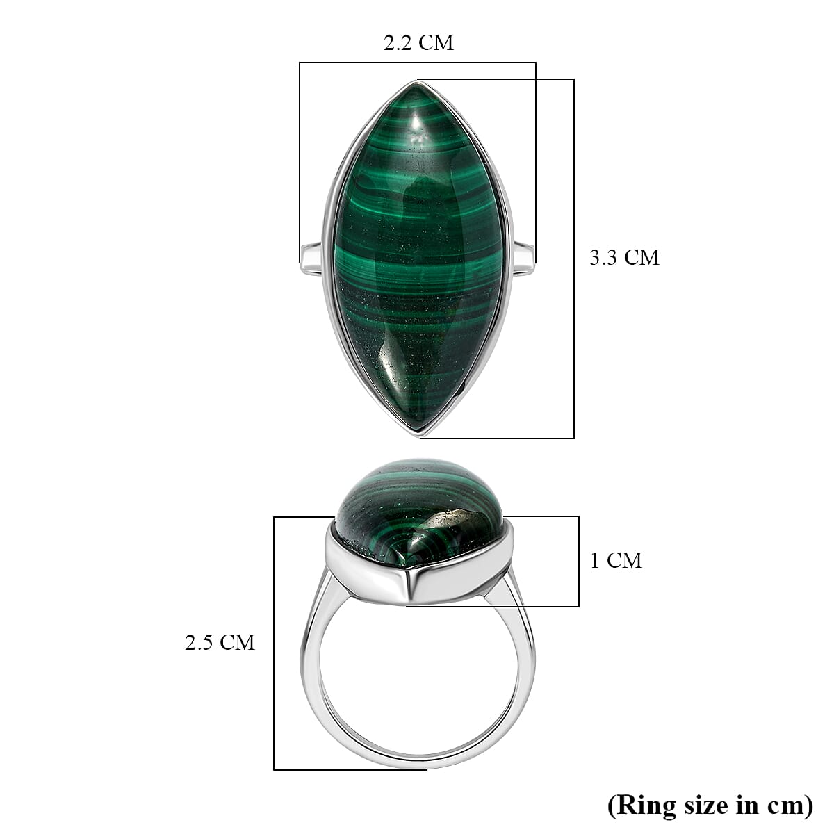 EverTrue Malachite Solitaire Ring 32.78 Ct. 8239025 5