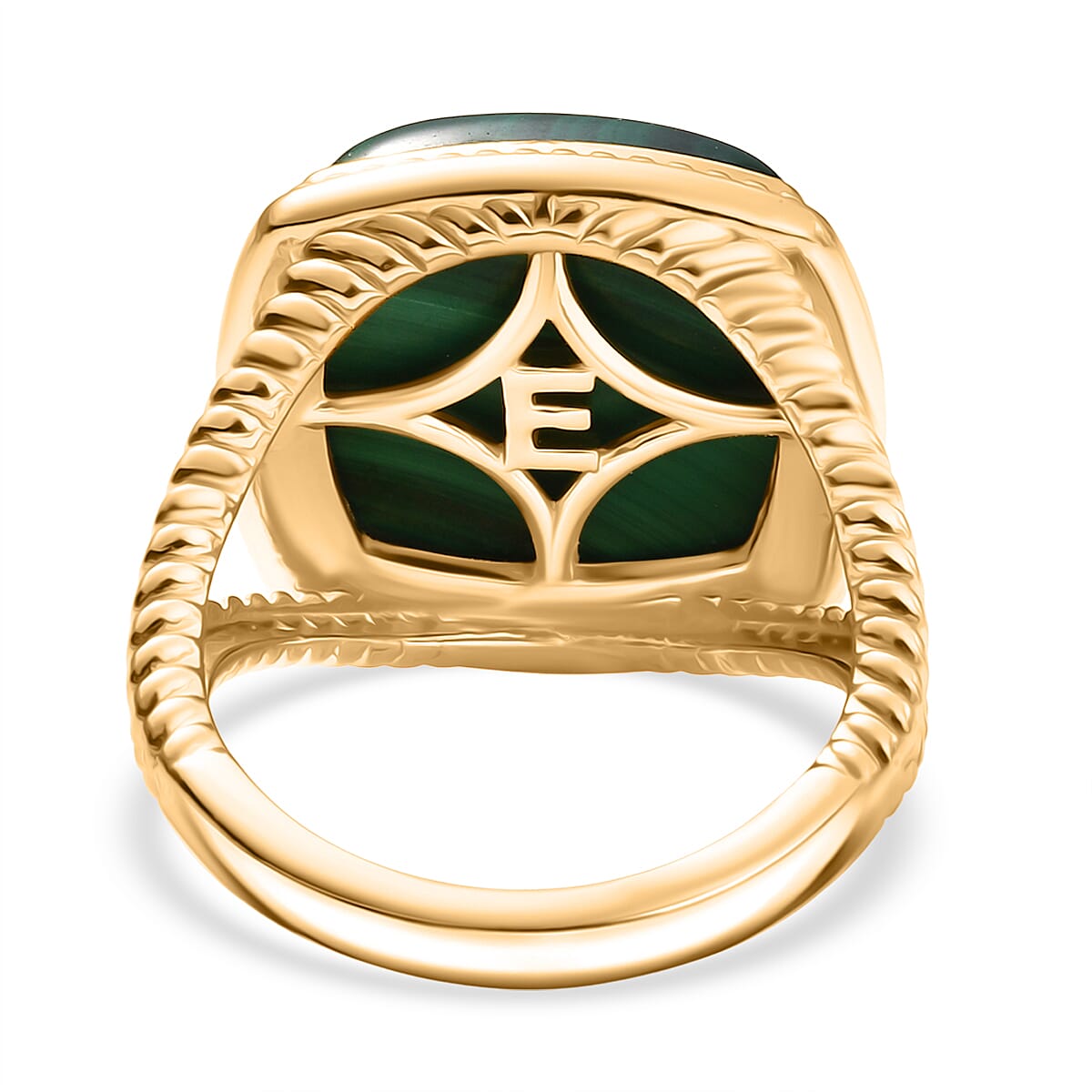 EverTrue Malachite Solitaire Ring in Yellow Gold Tone 15.80 Ct. 8248057 4