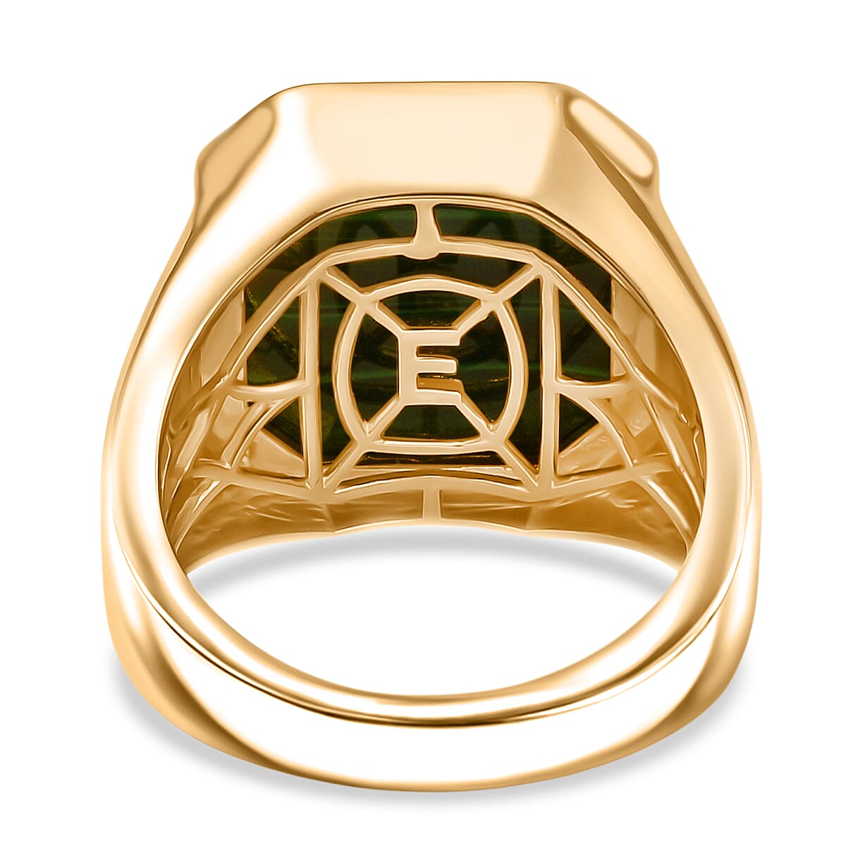 EverTrue Malachite Solitaire Ring in Yellow Gold Tone 16.14 Ct. V32755891 4