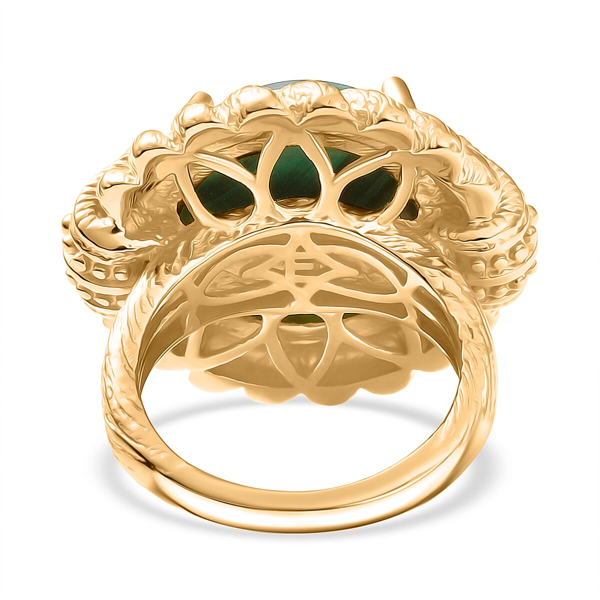 EverTrue Malachite Solitaire Ring in Yellow Gold Tone 16.69 Ct. 8253144 4