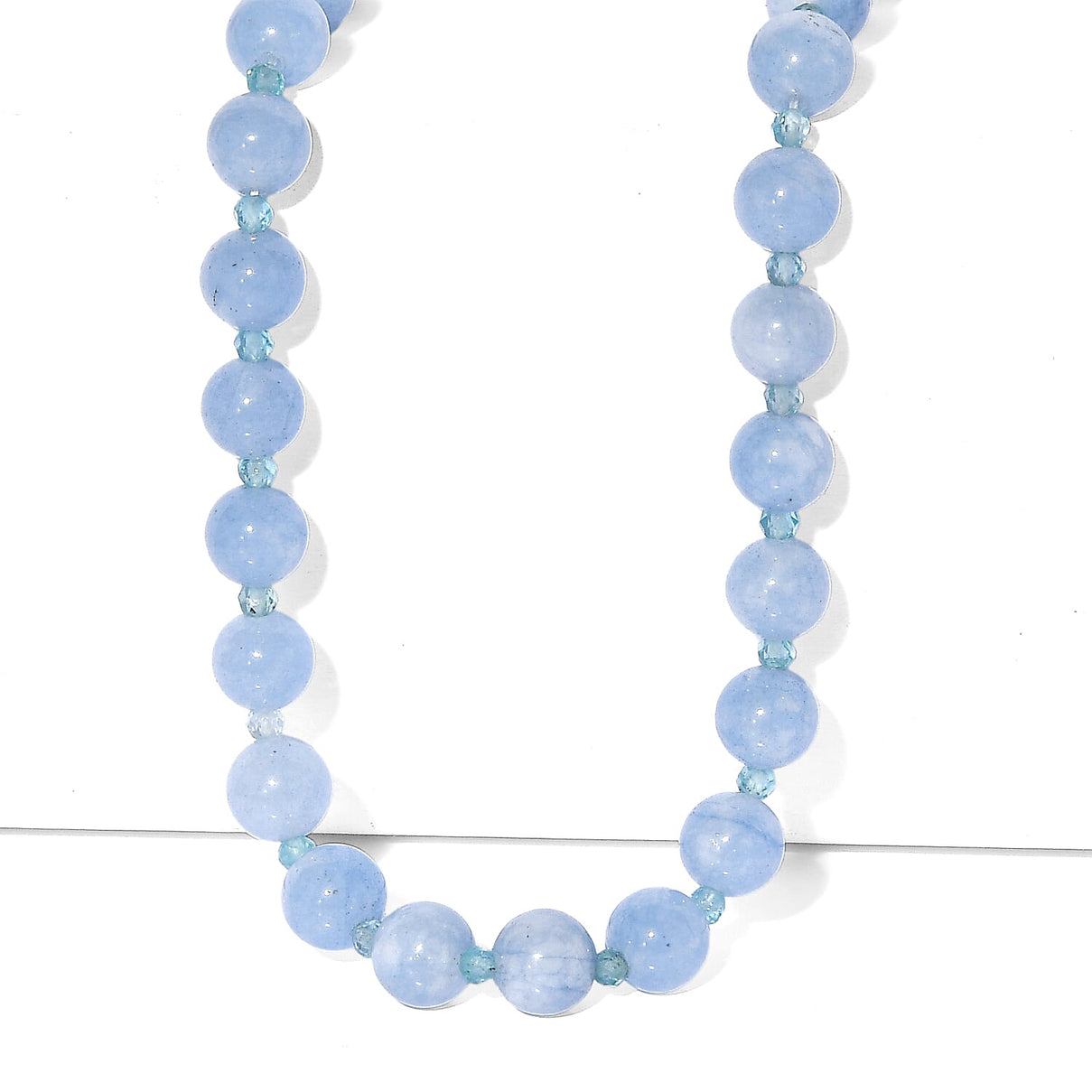 Aquamarine and Blue Apatite Necklace (Size - 20-1 Ext) 185.00 Ct. 8545025 0