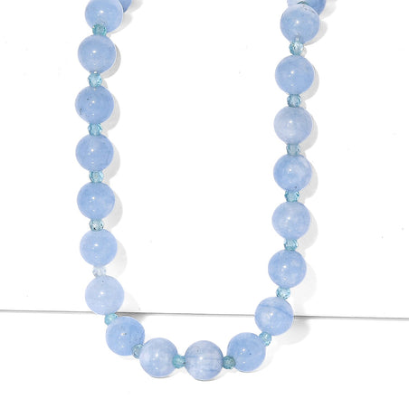 Aquamarine and Blue Apatite Necklace (Size - 20-1 Ext) 185.00 Ct. 8545025 1