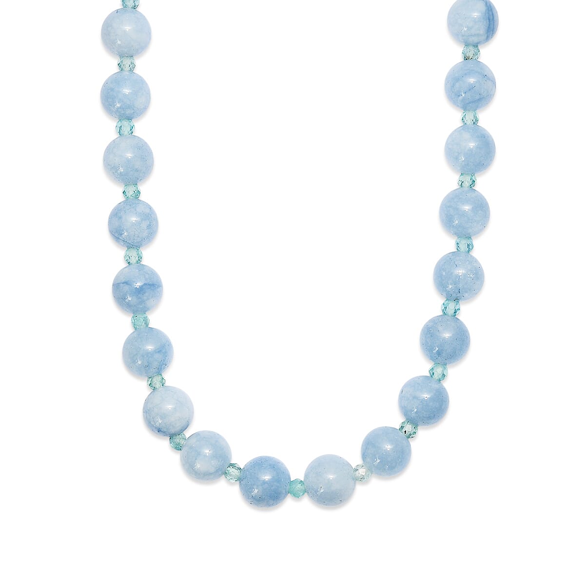 Aquamarine and Blue Apatite Necklace (Size - 20-1 Ext) 185.00 Ct. 8545025 4