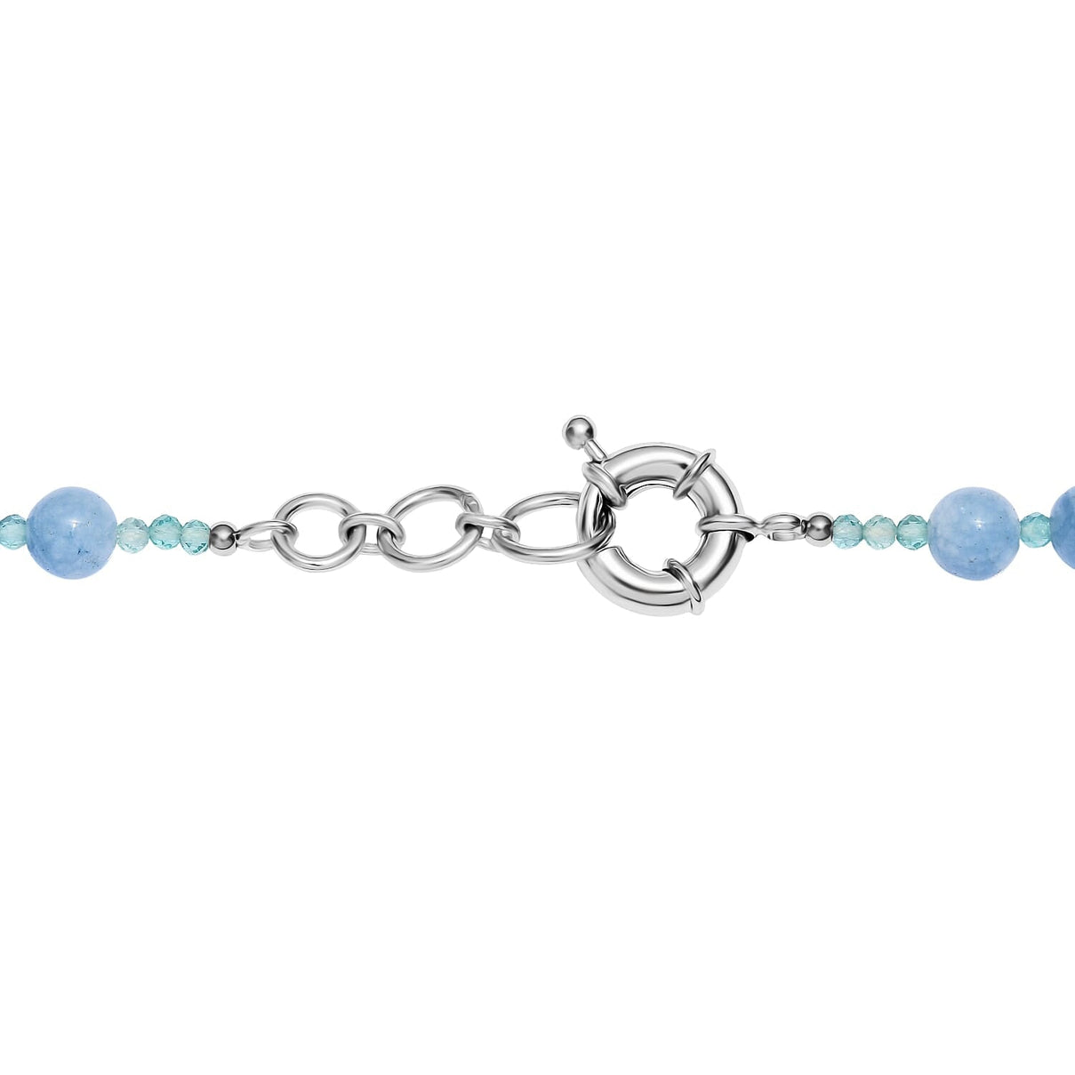 Aquamarine and Blue Apatite Necklace (Size - 20-1 Ext) 185.00 Ct. 8545025 5