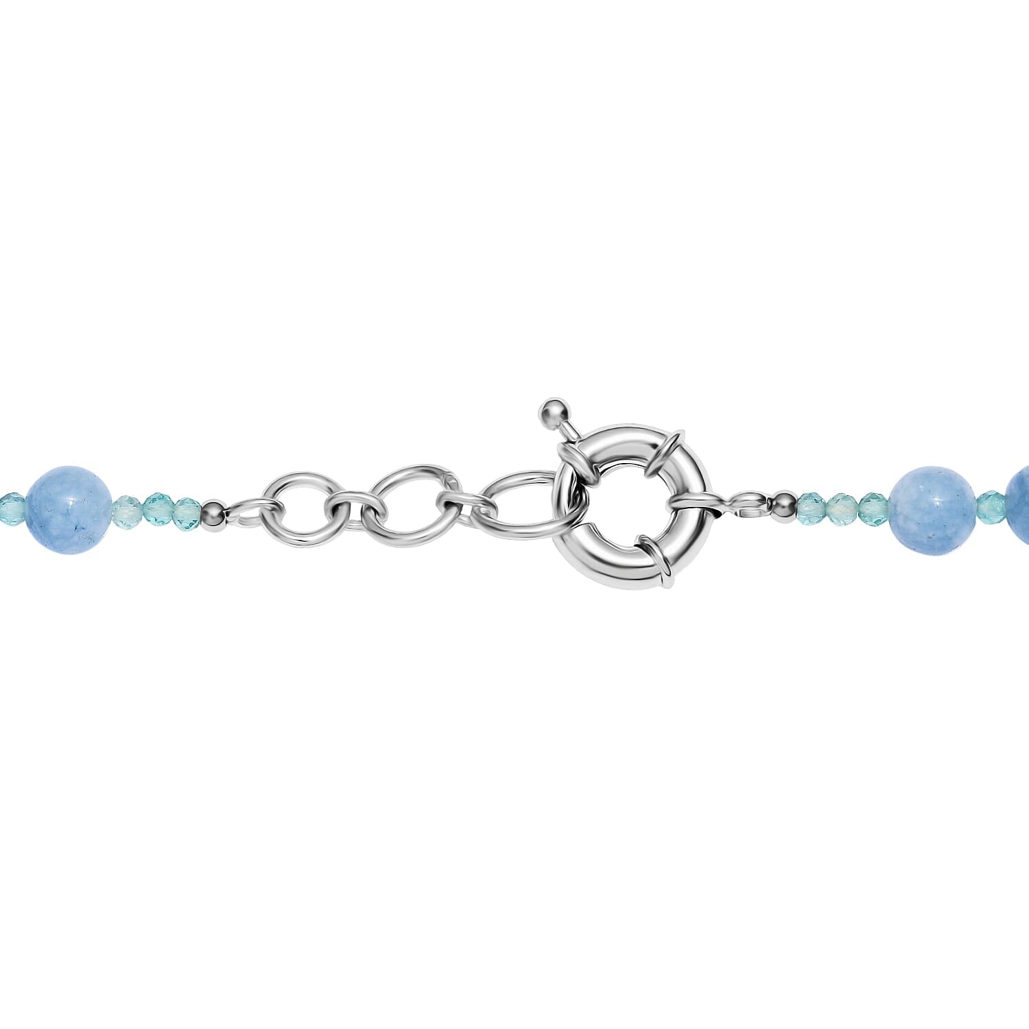 Aquamarine and Blue Apatite Necklace (Size - 20-1 Ext) 185.00 Ct. 8545025 5