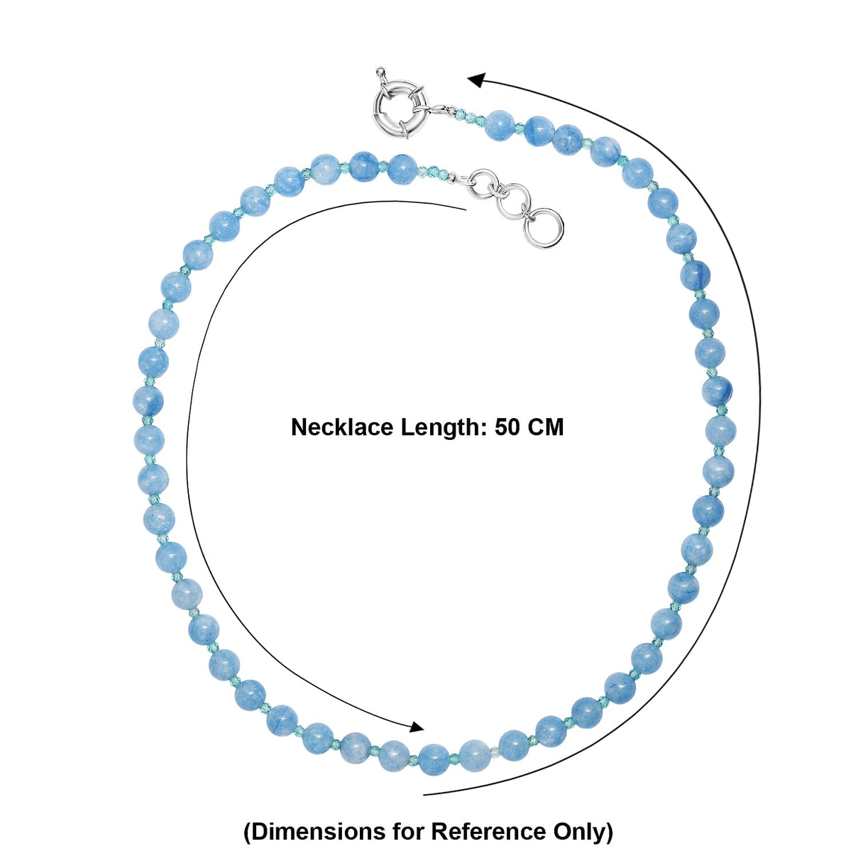 Aquamarine and Blue Apatite Necklace (Size - 20-1 Ext) 185.00 Ct. 8545025 6
