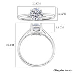 EverTrue Moissanite Rhodium Overlay Solitaire Ring 1.00 Ct.