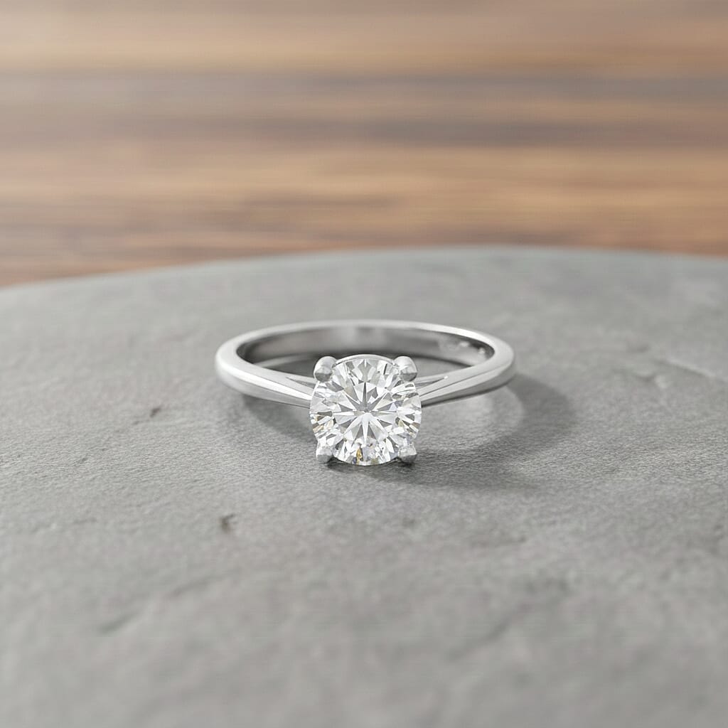 Biggest Deal of 2026 - Moissanite Round 6mm Solitaire Ring in White Tone 1.00 Ct. V32526844 3