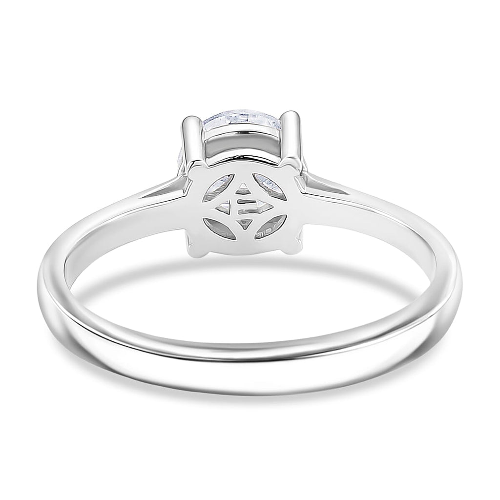 EverTrue Moissanite Rhodium Overlay Solitaire Ring 1.00 Ct.