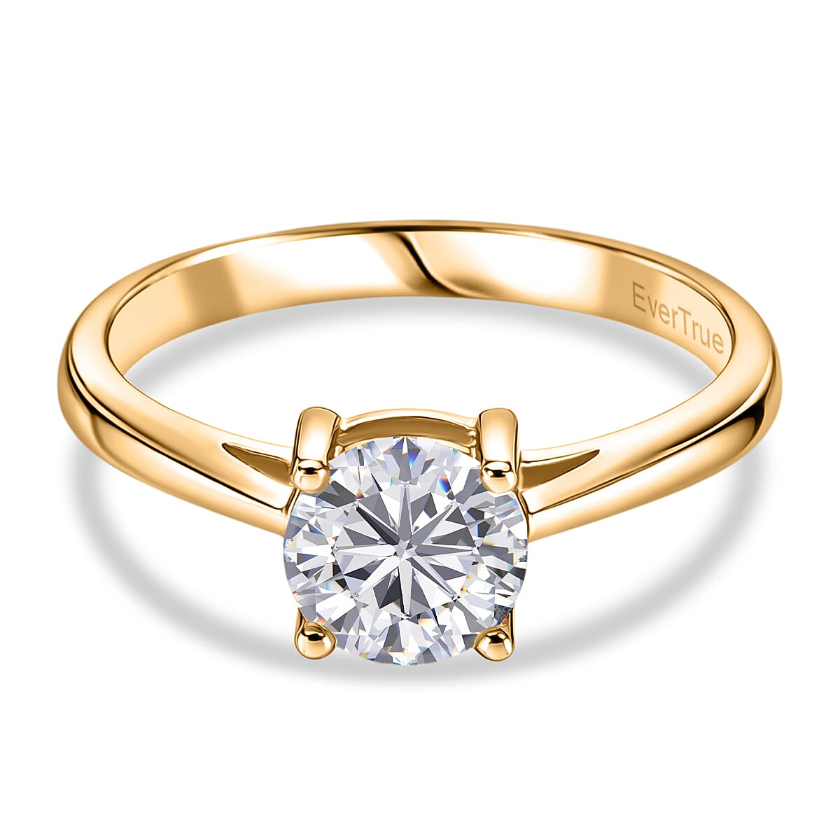 Mega Deals- Moissanite Round 6mm Solitaire Ring in Yellow Gold Tone 1.00 Ct. 8426876 0