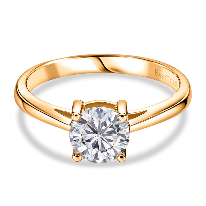 Mega Deals- Moissanite Round 6mm Solitaire Ring in Yellow Gold Tone 1.00 Ct. 8426876 1