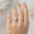 EverTrue Moissanite Solitaire Ring in Yellow Gold Tone 1.00 Ct.