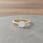 EverTrue Moissanite Solitaire Ring in Yellow Gold Tone 1.00 Ct.