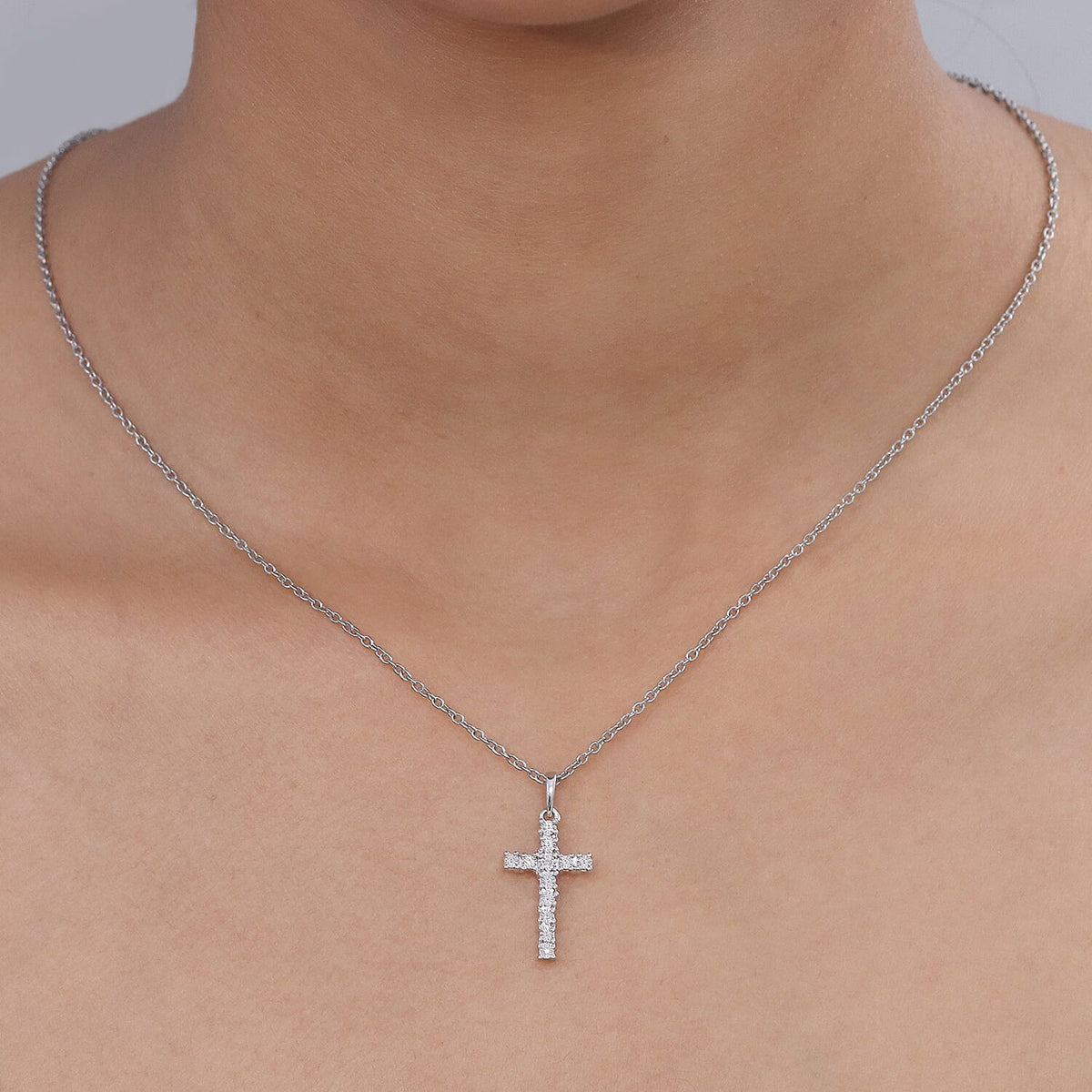EverTrue Natural Diamond Cross Pendant 8515149 2