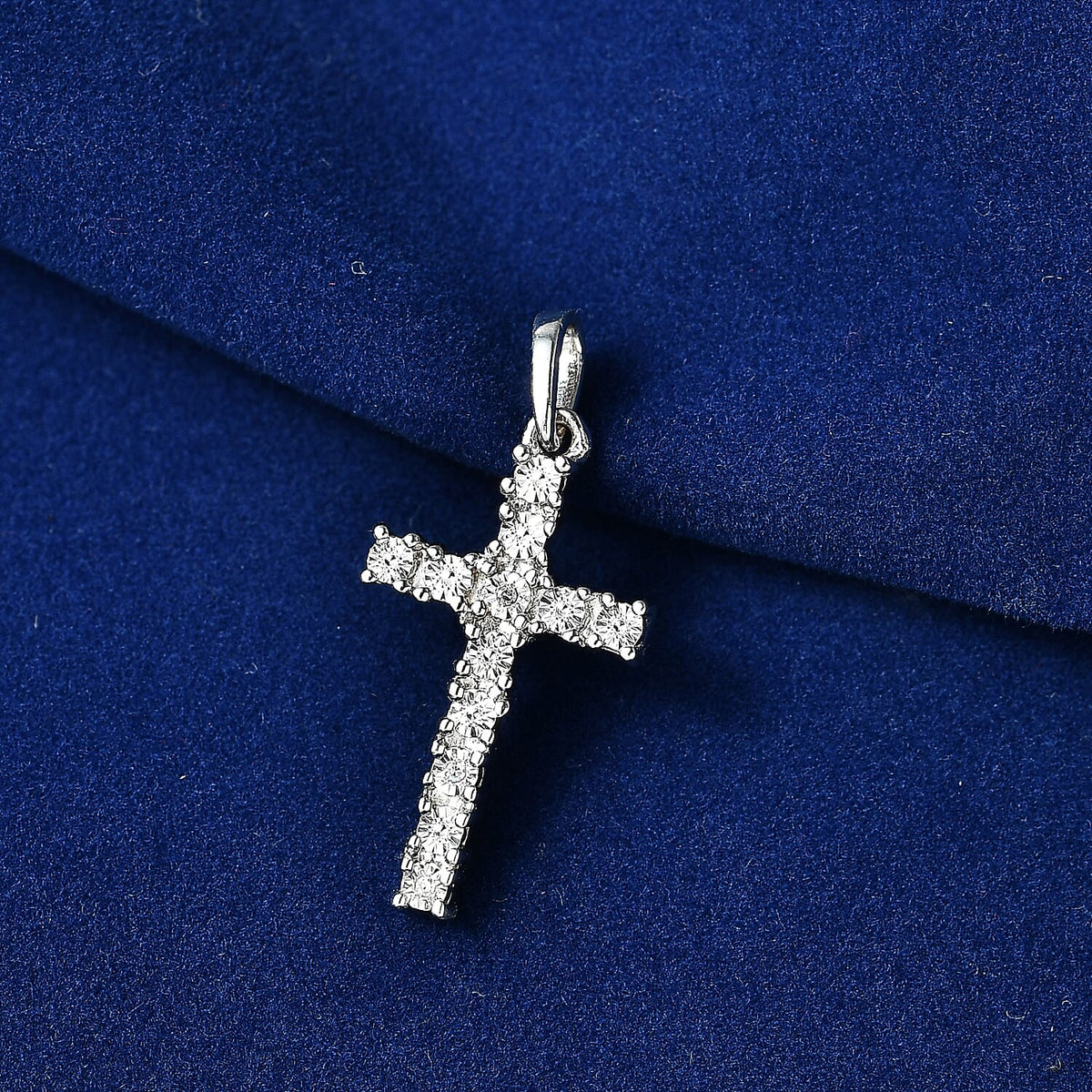 EverTrue Natural Diamond Cross Pendant 8515149 3