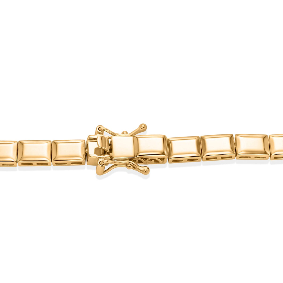 EverTrue Bronzella Collection - Square Link Necklace (Size - 20) with GB Lock Box in 18K Yellow Gold Plating V32756091 5