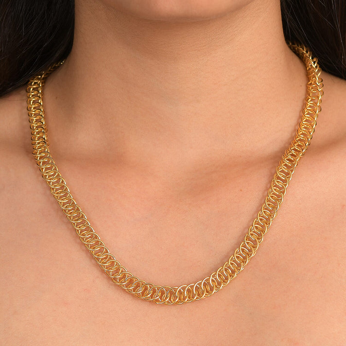 EverTrue Bronzella Collection - Infinity Link Necklace (Size -20) with Lobster Clasp in 18K Yellow Gold Plating 8505875 2