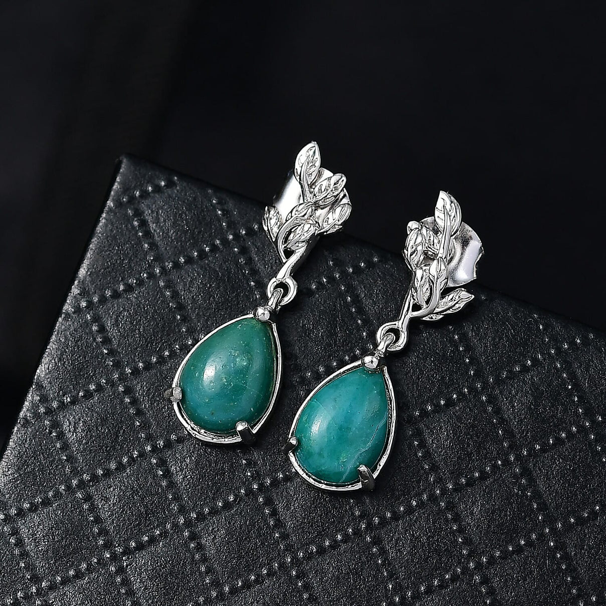 EverTrue Opalina Leafy Vine Dangling Earring in Silver Plated 3.20 Ct. 8320097 2