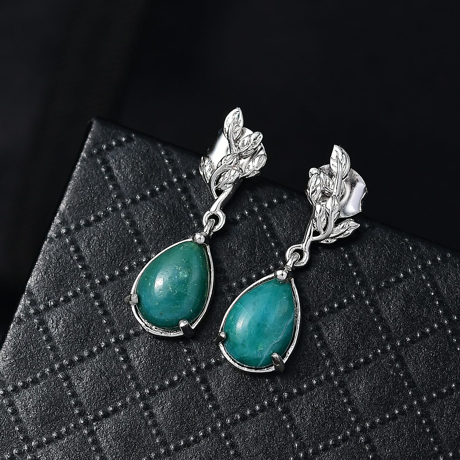 EverTrue Opalina Leafy Vine Dangling Earring in Silver Plated 3.20 Ct. 8320097 2