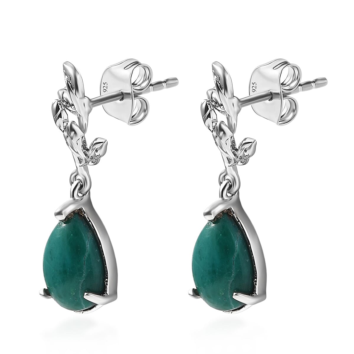 EverTrue Opalina Leafy Vine Dangling Earring in Silver Plated 3.20 Ct. 8320097 4