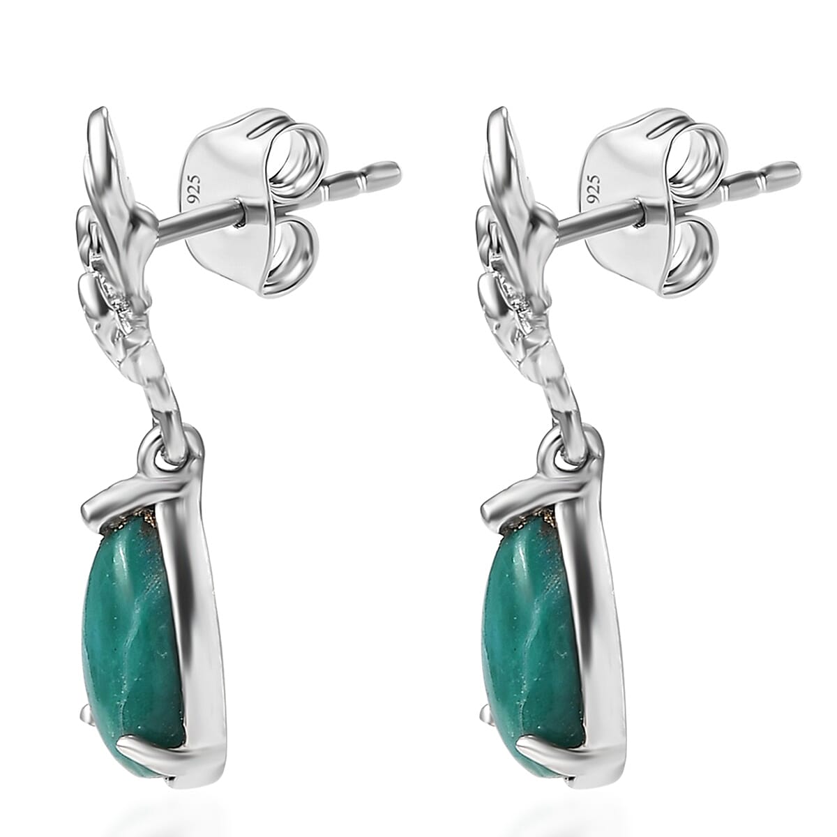 EverTrue Opalina Leafy Vine Dangling Earring in Silver Plated 3.20 Ct. 8320097 5