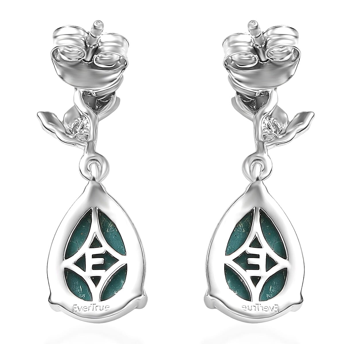 EverTrue Opalina Leafy Vine Dangling Earring in Silver Plated 3.20 Ct. 8320097 6