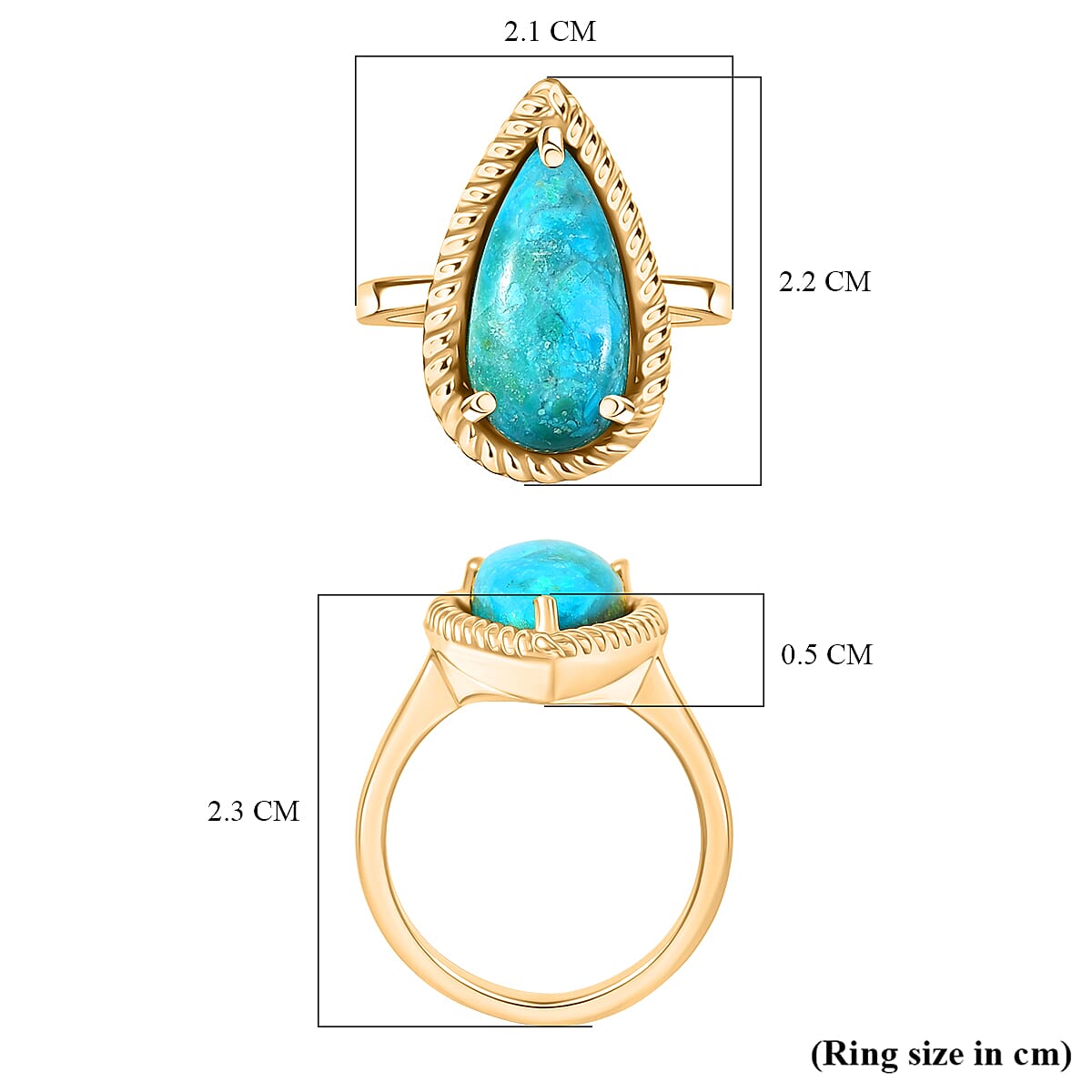 EverTrue Opalina Solitaire Ring in Yellow Gold Plated 4.70 Ct. 8320139 6