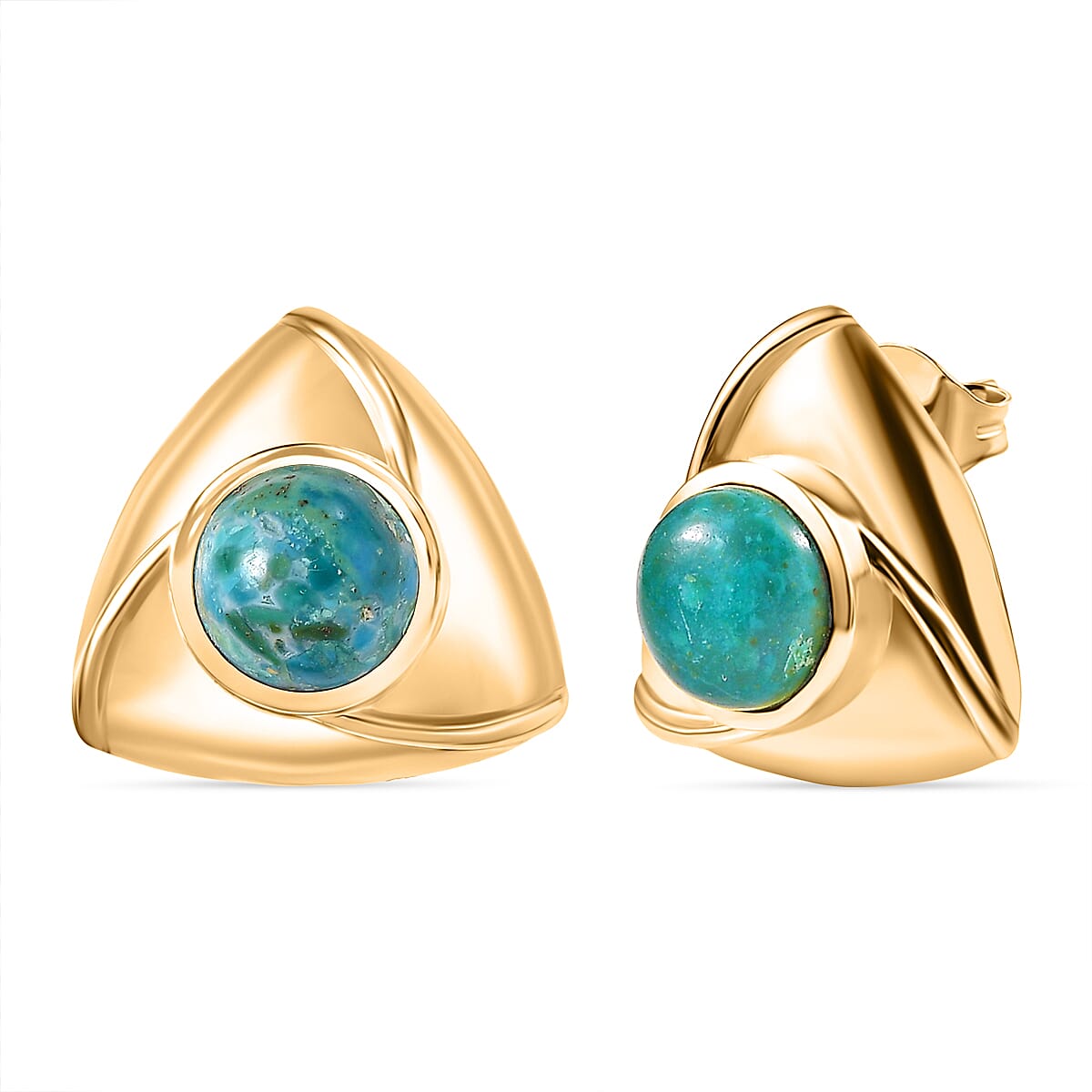 EverTrue Opalina Solitaire Stud Push Post Earring in Yellow Gold Plated 2.80 Ct. 8310075 0