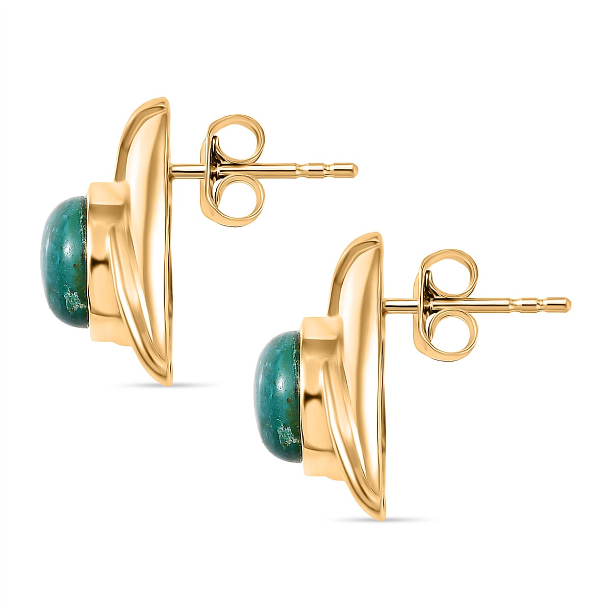 EverTrue Opalina Solitaire Stud Push Post Earring in Yellow Gold Plated 2.80 Ct. 8310075 4